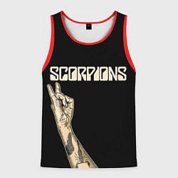 Майка-безрукавка мужская Scorpions Rock, цвет: 3D-красный