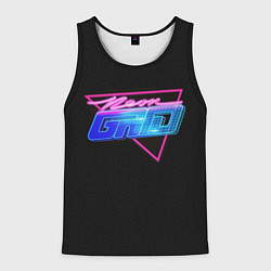 Майка-безрукавка мужская GTA VI: Neon Grid, цвет: 3D-черный