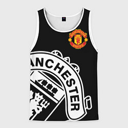 Майка-безрукавка мужская Man United: Black Collection, цвет: 3D-белый