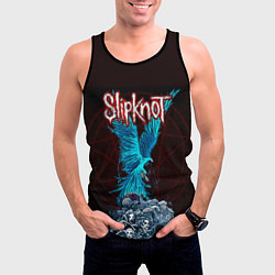 Майка-безрукавка мужская Орел группа Slipknot, цвет: 3D-черный — фото 2