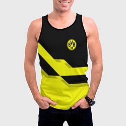 Майка-безрукавка мужская BVB FC: Yellow style, цвет: 3D-черный — фото 2