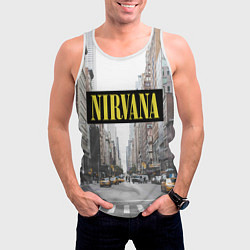 Майка-безрукавка мужская Nirvana City, цвет: 3D-белый — фото 2