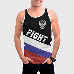 Майка-безрукавка мужская Fight Russia, цвет: 3D-белый — фото 2