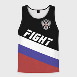 Майка-безрукавка мужская Fight Russia, цвет: 3D-черный