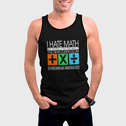 Майка-безрукавка мужская Ed Sheeran: I hate math, цвет: 3D-черный — фото 2