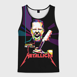 Майка-безрукавка мужская Metallica: James Alan Hatfield, цвет: 3D-черный