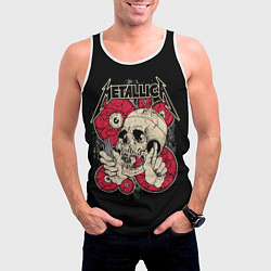 Майка-безрукавка мужская Metallica Skull, цвет: 3D-белый — фото 2
