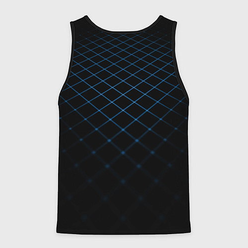 Мужская майка без рукавов FC PSG: Blue Lines / 3D-Черный – фото 2