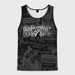 Майка-безрукавка мужская AC/DC: Journalese, цвет: 3D-черный