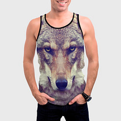 Майка-безрукавка мужская Angry Wolf, цвет: 3D-черный — фото 2