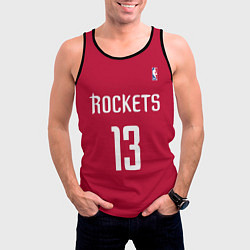 Майка-безрукавка мужская Rockets: Houston 13, цвет: 3D-черный — фото 2