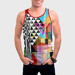 Майка-безрукавка мужская RGB Geometry, цвет: 3D-красный — фото 2