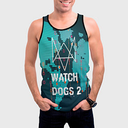 Майка-безрукавка мужская Watch Dogs 2: Network Hack, цвет: 3D-черный — фото 2