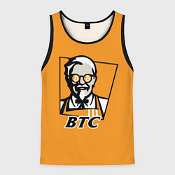 Майка-безрукавка мужская BTC vs KFC, цвет: 3D-черный