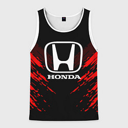 Майка-безрукавка мужская Honda: Red Anger, цвет: 3D-белый