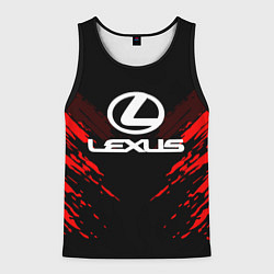 Майка-безрукавка мужская Lexus: Red Anger, цвет: 3D-черный