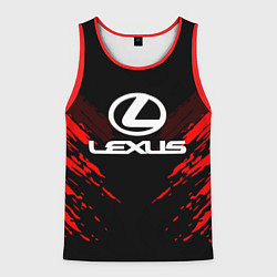 Майка-безрукавка мужская Lexus: Red Anger, цвет: 3D-красный