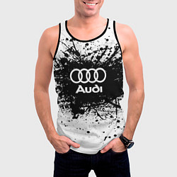 Майка-безрукавка мужская Audi: Black Spray, цвет: 3D-черный — фото 2