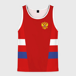 Мужская майка без рукавов Russia: Sport Tricolor