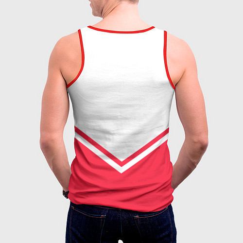 Мужская майка без рукавов Победи или умри / 3D-Красный – фото 4
