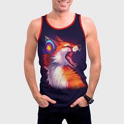 Майка-безрукавка мужская Disco Fox, цвет: 3D-красный — фото 2