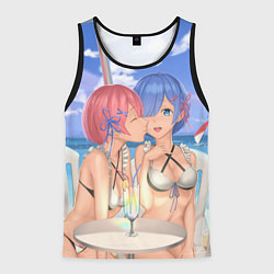 Майка-безрукавка мужская Жизнь в другом мире с нуля, цвет: 3D-черный