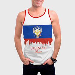 Майка-безрукавка мужская Dagestan: Russia, цвет: 3D-красный — фото 2