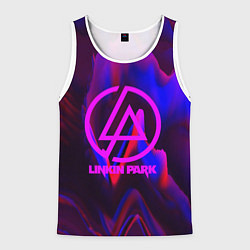 Майка-безрукавка мужская Linkin Park: Violet Neon, цвет: 3D-белый