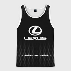 Майка-безрукавка мужская Lexus: Black Abstract, цвет: 3D-белый