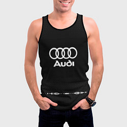 Майка-безрукавка мужская Audi: Black Abstract, цвет: 3D-черный — фото 2