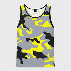 Мужская майка без рукавов Yellow & Grey Camouflage