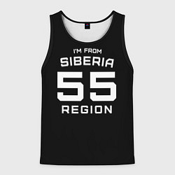 Майка-безрукавка мужская Im from Siberia: 55 Region, цвет: 3D-черный