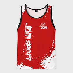 Майка-безрукавка мужская Eat Sleep JDM: Red Style, цвет: 3D-черный