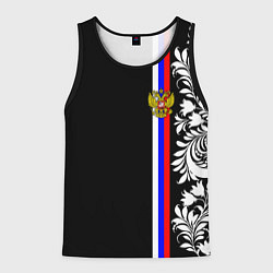 Мужская майка без рукавов Россия: цветочная коллекция