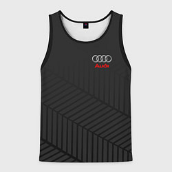 Майка-безрукавка мужская Audi: Grey Collection, цвет: 3D-черный