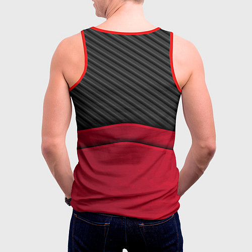Мужская майка без рукавов Lexus: Red Carbon / 3D-Красный – фото 4
