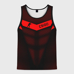 Майка-безрукавка мужская CS:GO Red Carbon, цвет: 3D-черный