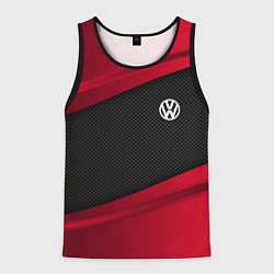 Майка-безрукавка мужская Volkswagen: Red Sport, цвет: 3D-черный