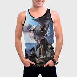 Майка-безрукавка мужская Monster Hunter: World, цвет: 3D-черный — фото 2