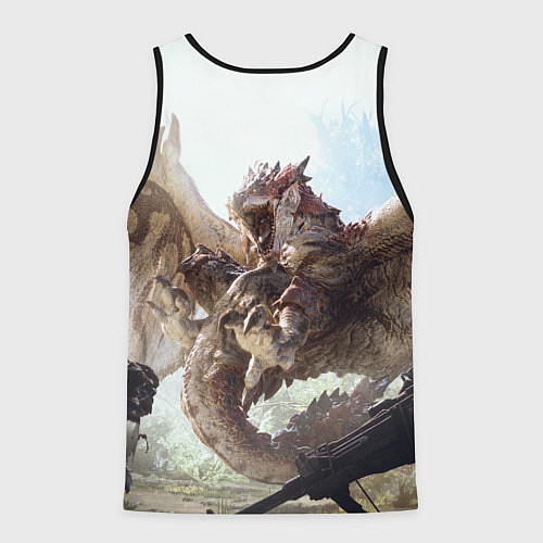 Мужская майка без рукавов Monster Hunter: World / 3D-Черный – фото 2