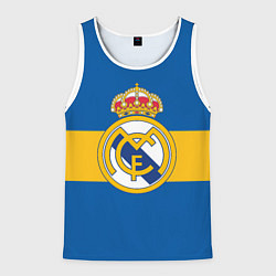 Майка-безрукавка мужская Реал Мадрид, цвет: 3D-белый