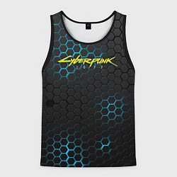 Мужская майка без рукавов Cyberpunk 2077: Blue Carbon