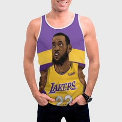 Майка-безрукавка мужская LeBron 23: Lakers, цвет: 3D-белый — фото 2
