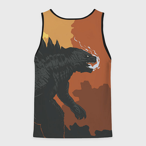 Мужская майка без рукавов Godzilla: Monster Smoke / 3D-Черный – фото 2