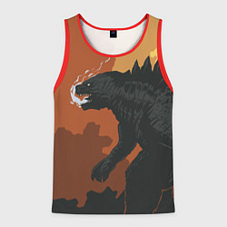 Майка-безрукавка мужская Godzilla: Monster Smoke, цвет: 3D-красный