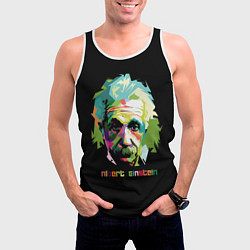 Майка-безрукавка мужская Albert Einstein, цвет: 3D-белый — фото 2