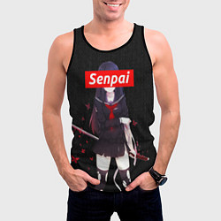 Майка-безрукавка мужская Senpai Assassin, цвет: 3D-черный — фото 2