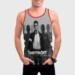Майка-безрукавка мужская Detroit: Become Human, цвет: 3D-красный — фото 2