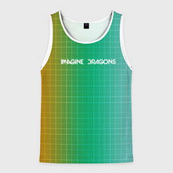 Майка-безрукавка мужская Imagine Dragons: Evolve Grid, цвет: 3D-белый