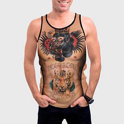Майка-безрукавка мужская МакГрегор татуировки, цвет: 3D-черный — фото 2